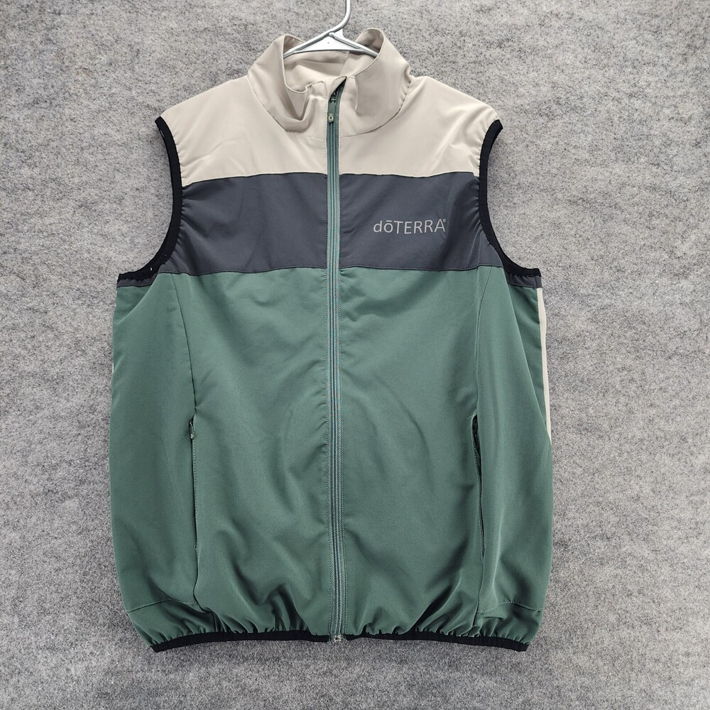 Doterra Jacket Mens Extra Large Full Zip Vest Sleeveless Green